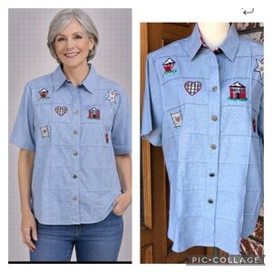 Button down short sleeve shirt